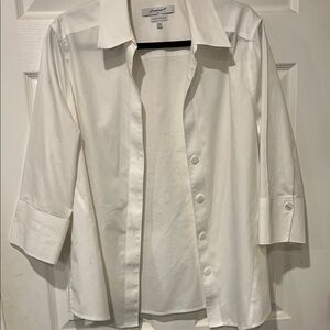 Foxcroft White Blazer. Size 14W.